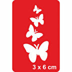 Kelebek Kardeşliği Tattoo Geçici Dövme Şablonları Kına Kalıpları