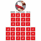 Taçlı Harf Şablon Set Dövme Deseni