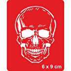 Muhteşem İskelet Kuru Kafa  Tattoo Geçici Dövme Şablonları Kına Kalıpları