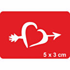 Kalp ve Ok  Tattoo Geçici Dövme Şablonları Kına Kalıpları