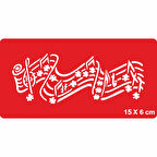 Bahar Şarkıları Nota Müzik  Tattoo Geçici Dövme Şablonları Kına Kalıpları