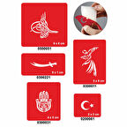 Evrensel Motifler 5'li Set Geçici Dövme Kına Şablonu