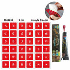 Kare Gotik Harfler Hint Kınası ile Geçici Dövme Yapma Seti