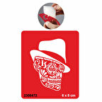 Çiçekli Kafatası Kuru Kafa Tattoo Geçici Dövme Şablonları Kına Kalıpları