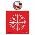 Vegvisir Viking  Tattoo Geçici Dövme Şablonları Kına Kalıpları