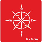 Rota Pusula  Tattoo Geçici Dövme Şablonları Kına Kalıpları