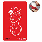 Düşüncenin Gücü Uzay  Tattoo Geçici Dövme Şablonları Kına Kalıpları