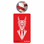 Güçlü Karakter Kurt  Kına Kalıpları Tattoo Geçici Dövme Şablonları Kına Kalıpları