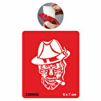 Dumanlı Kafa İskelet Tattoo Geçici Dövme Şablonları Kına Kalıpları