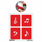 Seslerin Mimarı Notalar Tattoo Geçici Dövme Şablonları Kına Kalıpları