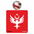 Çift Başlı Kartal Tattoo Geçici Dövme Şablonları Kına Kalıpları