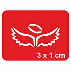 Minik Melek Kanatları Çizgisel Tattoo Geçici Dövme Şablonları Kına Kalıpları