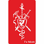 Keskin Savaşçı  Tattoo Geçici Dövme Şablonları Kına Kalıpları