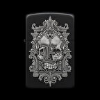 Benzinli Çakmak Kuru Kafa Figürlü E Harfli Tasarım - V51