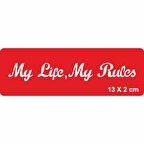 Benim Hayatım Benim Kurallarım Tattoo Geçici Dövme Şablonları Kına Kalıpları