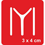 Kayı Boyu Flama Sembolü Tattoo Geçici Dövme Şablonları Kına Kalıpları