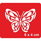 Papyon Kelebek-1 Tattoo Geçici Dövme Şablonları Kına Kalıpları