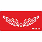 Yüce Melek Kanatları Tattoo Geçici Dövme Şablonları Kına Kalıpları