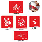 Kardan Adam 5'li Set Geçici Dövme Kına Şablonu