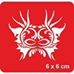 Maskeli Balo Tattoo Geçici Dövme Şablonları Kına Kalıpları