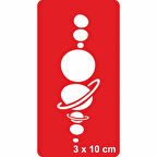 Gezegenler Alemi Tattoo Geçici Dövme Şablonları Kına Kalıpları