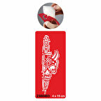 Ölüm Günü İskelet Kuru Kafa  Tattoo Geçici Dövme Şablonları Kına Kalıpları