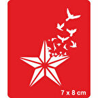 Asi Yıldız Tattoo Geçici Dövme Şablonları Kına Kalıpları