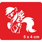 Küçük Midilli At Tattoo Geçici Dövme Şablonları Kına Kalıpları