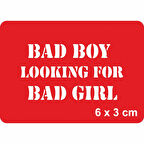 Bad Boy Looking For Bad Girl Tattoo Geçici Dövme Şablonları Kına Kalıpları