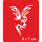 Saldırgan Ejderha Tattoo Geçici Dövme Şablonları Kına Kalıpları