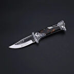 AlsepeteAvm A3188-B Geyik İşlemeli Baba Avcı Bıçağı