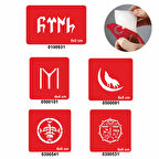 Türk 5'li Set Geçici Dövme Kına Şablonu