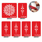 Mandala 5'li Set Geçici Dövme Kına Şablonu