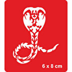 Kobra Yılan Tattoo Geçici Dövme Şablonları Kına Kalıpları