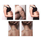 Favori Slogan Desenleri Hint Kınası ile Geçici Dövme Yapma Seti