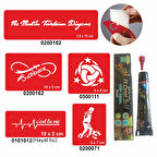 Atatürk Desenleri Hint Kınası ile Geçici Dövme Yapma Seti