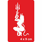 Seksi Şeytan Tattoo Geçici Dövme Şablonları Kına Kalıpları