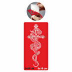 Kılıç Dragon Yılan Tattoo Geçici Dövme Şablonları Kına Kalıpları