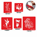 Melek Ve Hayvan Modelleri 5'li Set Geçici Dövme Kına Şablonu