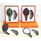 Tavuskuşu Katlanabilir Ayna Ve Tarak Seti Orta Boy Alk4983