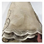 Taç Keten Kesme Tül Perde -Nakışlı-Seyrek (1/2) pile