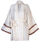 Ekru Kimono Şort Takım