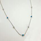 Gümüş Zincirli Turkuaz Kolye