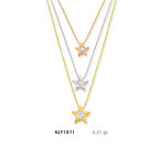 Üç Zincirli Yıldız Kolye