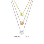 Üç Sıra Zincirli Taşlı Kolye