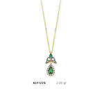 Yeşil Damla Taşlı Kolye