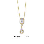 Bagetli Damla Taşlı Kolye