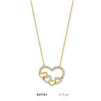 İç İçe Geçmeli Kalp Kolye