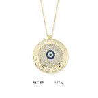Yuvarlak Taşlı Göz Kolye
