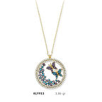 Taşlı Yuvarlak Fantezi Kolye